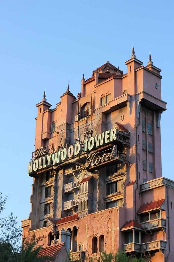The Tower of Terror at Hollywood Studios in Walt Disney World. #waltdisneyworld #wdw #towerofterror #hollywoodstudios #themeparks #travelguide