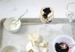 Mise en place all your components, and assembly for this berry eton mess is a breeze. #meringues #etonmess #blueberries #corn