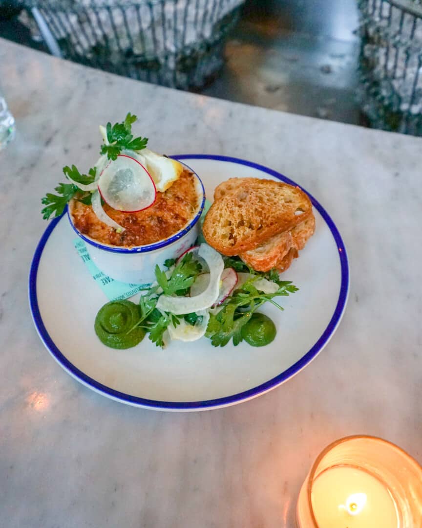 Crispy cod brandade at Bar Melusine in Seattle